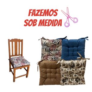 CONJUNTO 2 FUTÓN COMUM ASSENTO ALMOFADA PARA CADEIRA 30X30 TECIDO SUEDE AVELUDADO