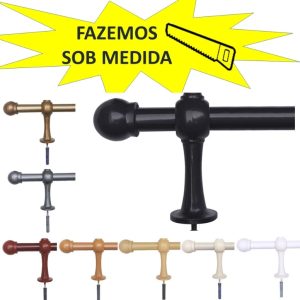 CONJUNTO VARÃO EM AÇO REVESTIDO SALA QUARTO COZINHA JANELA