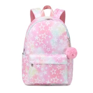 Mochila Bolsa Infantil Menina Escolar Grande Capacidade Impermeável com Chaveiro