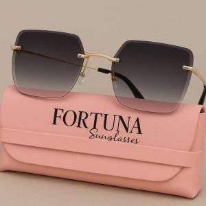 Óculos de Sol Capri Feminino Quadrado Grande Premium Clássico Blogueira Com Case uv400